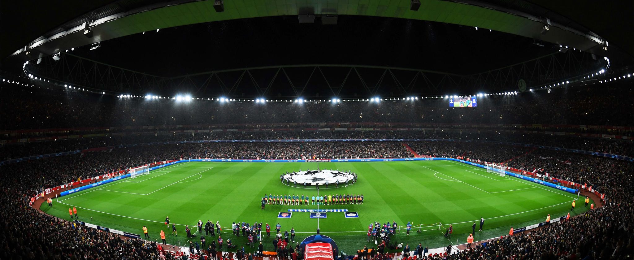 Champions League night at Emirates Stadium